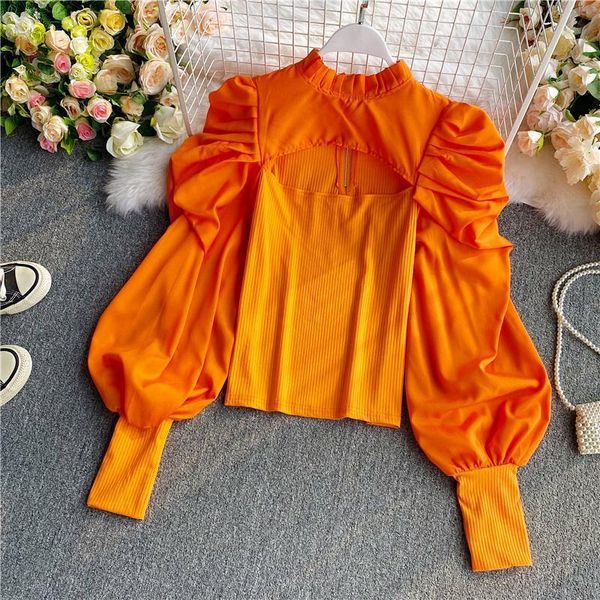 women 2021 autumn fashion retro stand collar shirts female lantern long sleeve slim ladies zipper patchwork blouses v914 women's &, White
women 2021 autumn fashion retro stand collar shirts female lantern long sleeve slim ladies zipper patchwork blouses v914 women's &, White