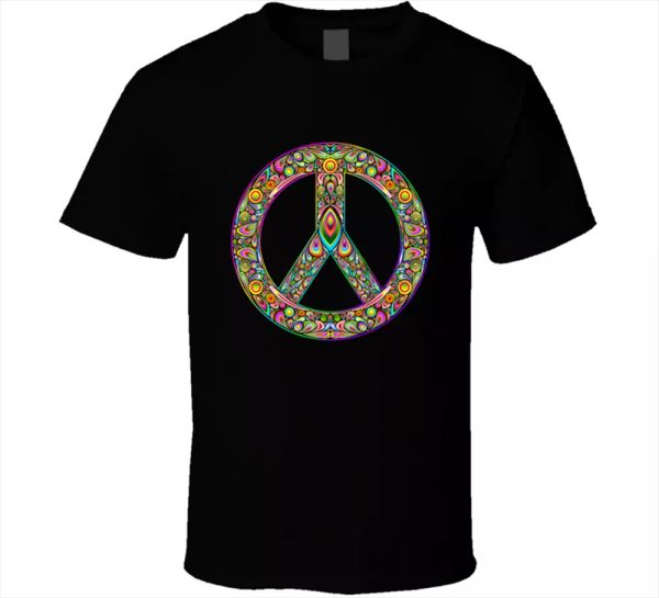 peace symbol tee psychedelic art design vector short sleeve t shirt gift new, White;black
peace symbol tee psychedelic art design vector short sleeve t shirt gift new, White;black