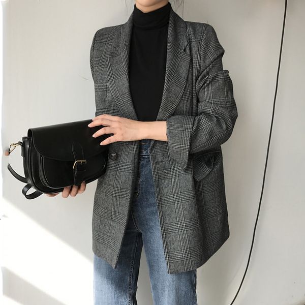 women's jackets autumn spring jacket women suit coats plaid outwear casual turn down collar office wear work runway jackets blazer n785, Black;brown
women's jackets autumn spring jacket women suit coats plaid outwear casual turn down collar office wear work runway jackets blazer n785, Black;brown