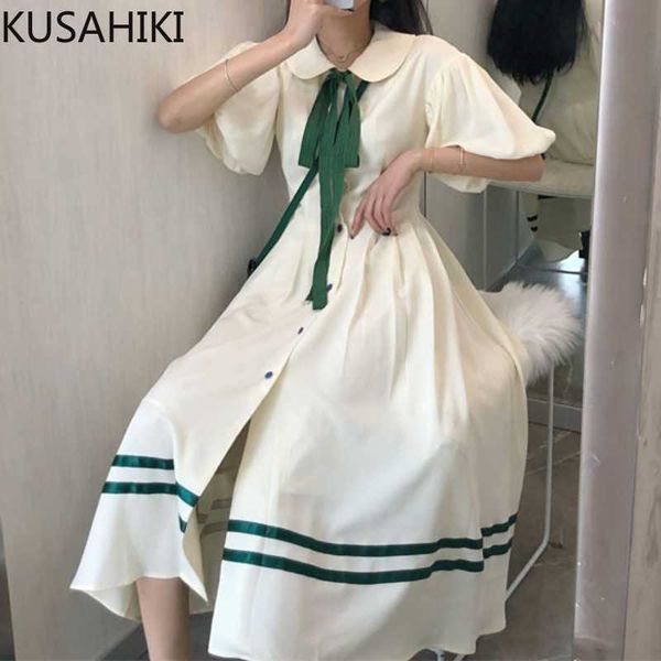 kusahiki women stripe dress summer bow tie peter pan collar vestidos femme causal puff sleeve single breasted dresses 6j580 210602, Black;gray
kusahiki women stripe dress summer bow tie peter pan collar vestidos femme causal puff sleeve single breasted dresses 6j580 210602, Black;gray