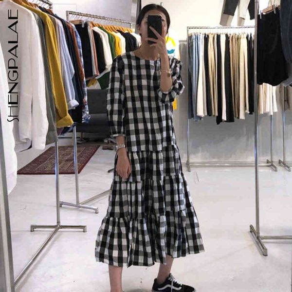 casual dresses spring women's plaid lantern sleeve mid-calf o-neck loose vestidos women korea lazy pleated dress fs881 0zfm, Black;gray
casual dresses spring women's plaid lantern sleeve mid-calf o-neck loose vestidos women korea lazy pleated dress fs881 0zfm, Black;gray