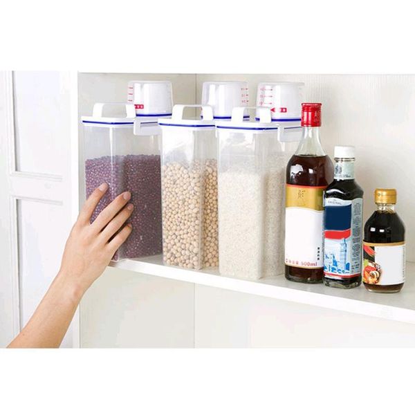 storage bottles & jars 2l plastic cereal dispenser box kitchen food grain rice container pp multifunctional ye-
storage bottles & jars 2l plastic cereal dispenser box kitchen food grain rice container pp multifunctional ye-