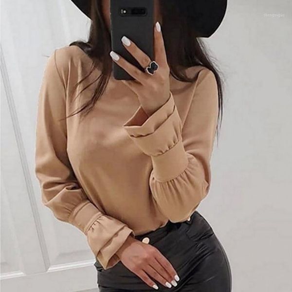 women's blouses & shirts spring autumn female blouse long sleeve round neck solid color fashion simple ladies casual soft white plus s
women's blouses & shirts spring autumn female blouse long sleeve round neck solid color fashion simple ladies casual soft white plus s