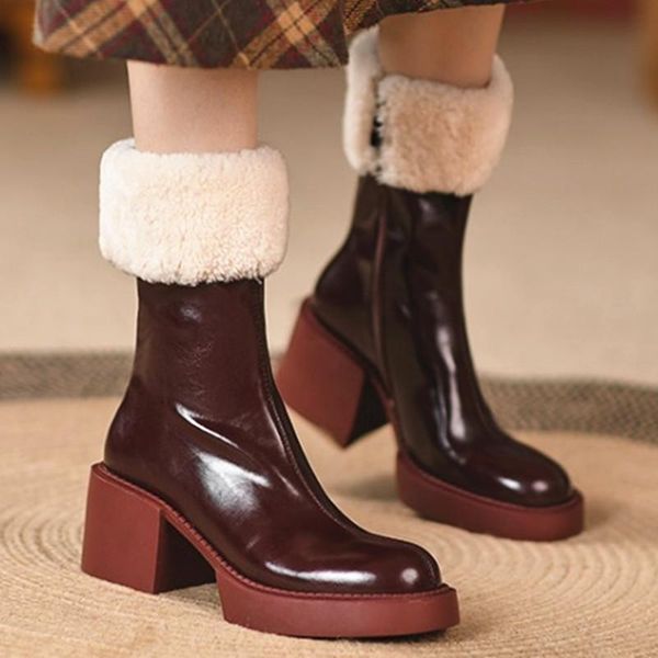 boots luxury women's autumn winter 2021 mid-calf snow square toe thick heel trend women u591, Black
boots luxury women's autumn winter 2021 mid-calf snow square toe thick heel trend women u591, Black