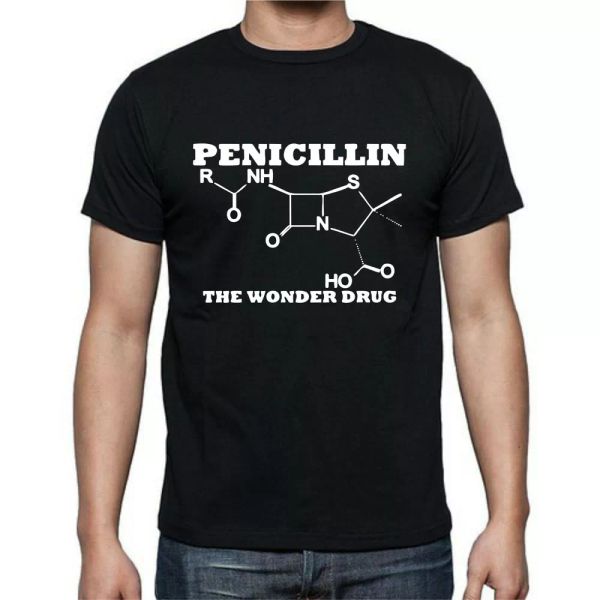 penicilin the wonder drug chart chemistry t shirt tee drugs medicine, White;black
penicilin the wonder drug chart chemistry t shirt tee drugs medicine, White;black