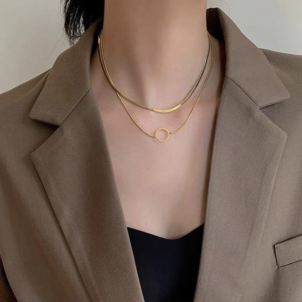 amorcome punk stainless steel layered chain necklace women goth flatherringbone snake choker necklaces jewelry collier femme pendant, Silver
amorcome punk stainless steel layered chain necklace women goth flatherringbone snake choker necklaces jewelry collier femme pendant, Silver
