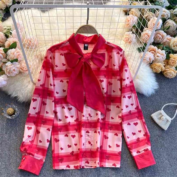 spring korean fashion love printing bow collar long sleeve slim shirt women elegant clothes blouse r324 210527, White
spring korean fashion love printing bow collar long sleeve slim shirt women elegant clothes blouse r324 210527, White