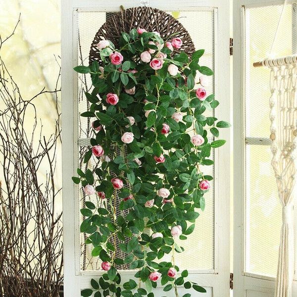 decorative flowers & wreaths 180cm 54 heads silk roses ivy vine artificial green garland for home wedding garden decoration hanging rattan w
decorative flowers & wreaths 180cm 54 heads silk roses ivy vine artificial green garland for home wedding garden decoration hanging rattan w