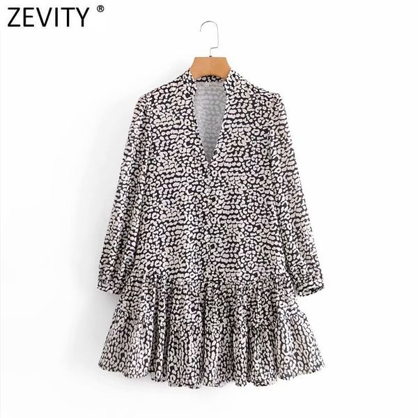 zevity new women vintage v neck digital leopard print hem pleat ruffles mini dress lady long sleeve chic business vestido ds4770, Black;gray
zevity new women vintage v neck digital leopard print hem pleat ruffles mini dress lady long sleeve chic business vestido ds4770, Black;gray