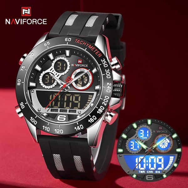 wristwatches naviforce digital sport watches mens fashion silicone strap waterproof led luminous wristwatch quartz chronograph big face cloc, Slivery;brown
wristwatches naviforce digital sport watches mens fashion silicone strap waterproof led luminous wristwatch quartz chronograph big face cloc, Slivery;brown