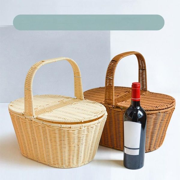 storage baskets picnic basket woven rattan with lid camping bread fruit food breakfast flower display box
storage baskets picnic basket woven rattan with lid camping bread fruit food breakfast flower display box