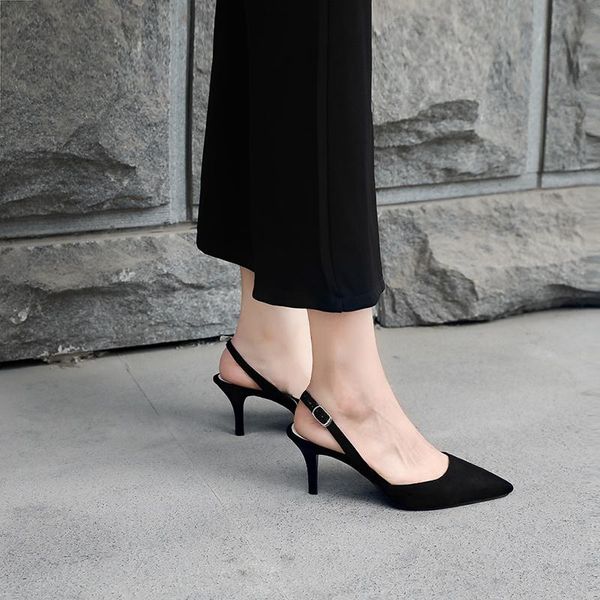 summer women's sandals korean fine with 6 cm pointed wild high heels comfortable simple hollow shoes, Black
summer women's sandals korean fine with 6 cm pointed wild high heels comfortable simple hollow shoes, Black