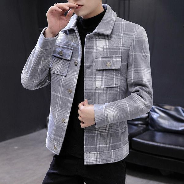 men's wool & blends winter autumn woolen plaid short jackets male casual slim coats ladies imitation mink velvet trench outwear o627, Black
men's wool & blends winter autumn woolen plaid short jackets male casual slim coats ladies imitation mink velvet trench outwear o627, Black