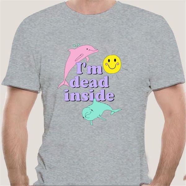 men's t-shirts 2021 product dolphin im dead inside sunshine fashion cotton brand t-shirt, White;black
men's t-shirts 2021 product dolphin im dead inside sunshine fashion cotton brand t-shirt, White;black