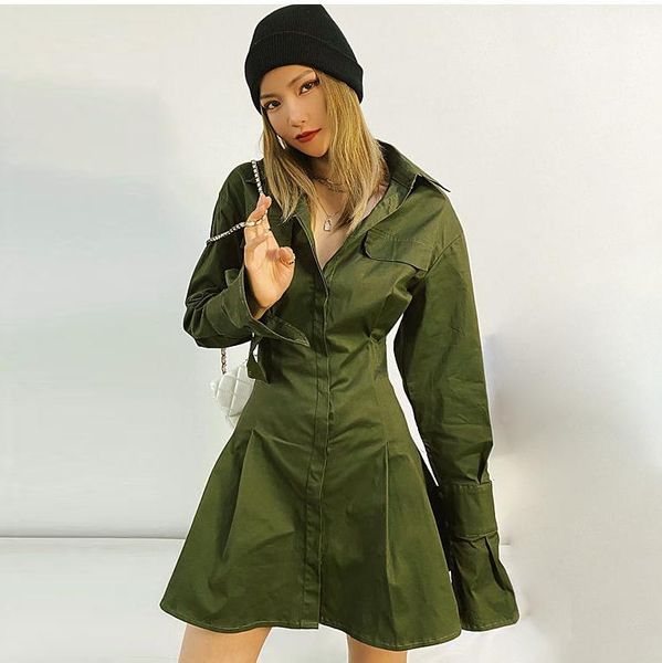 casual dresses women's clothing autumn winter french fashion pocket tooling design dress sense jumpsuit mid-calf turn-down collar, Black;gray
casual dresses women's clothing autumn winter french fashion pocket tooling design dress sense jumpsuit mid-calf turn-down collar, Black;gray
