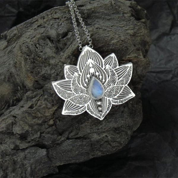 pendant necklaces fashion charm luxury lotus blue crystal necklace women's female elegant jewelry accessories gifts, Silver
pendant necklaces fashion charm luxury lotus blue crystal necklace women's female elegant jewelry accessories gifts, Silver