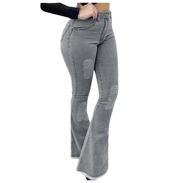 women's jeans elastic denim pants classic solid color trousers bell botton fashion women high waist with pocket pantalones, Blue
women's jeans elastic denim pants classic solid color trousers bell botton fashion women high waist with pocket pantalones, Blue