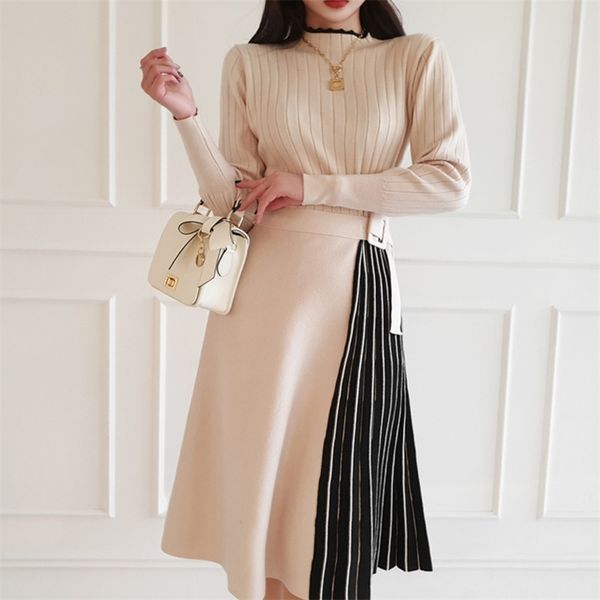 spring autumn elastic knitted sweater dresses women color matching lace-up long dress lady fashion slim vestidos femme robe 210514, Black;gray
spring autumn elastic knitted sweater dresses women color matching lace-up long dress lady fashion slim vestidos femme robe 210514, Black;gray