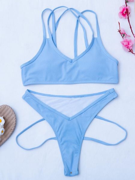 women's swimwear 2021 ladies solid color split swimsuit cross strap bikini swimming suit for women 2 piece sets womens, White;black
women's swimwear 2021 ladies solid color split swimsuit cross strap bikini swimming suit for women 2 piece sets womens, White;black