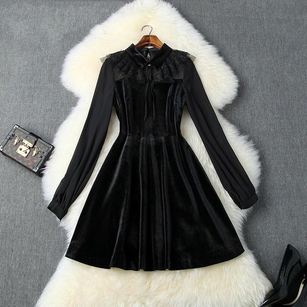 casual dresses black cocktail party robe femme vestidos women runway designer autumn vintage ruffle velvet dress festa, Black;gray
casual dresses black cocktail party robe femme vestidos women runway designer autumn vintage ruffle velvet dress festa, Black;gray
