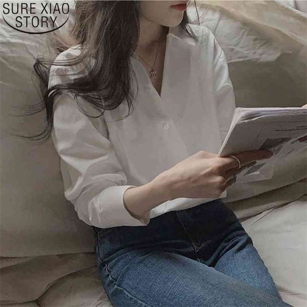 elegant korean women shirts spring office lady button pullover solid white long sleeve shirt blusas clothes 14043 210506
elegant korean women shirts spring office lady button pullover solid white long sleeve shirt blusas clothes 14043 210506