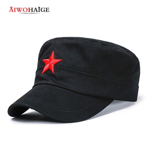 red five-pointed star embroidery military hats black flat hat camouflage army cap trucker outdoor solid dad bone cotton wide brim, Blue;gray
red five-pointed star embroidery military hats black flat hat camouflage army cap trucker outdoor solid dad bone cotton wide brim, Blue;gray