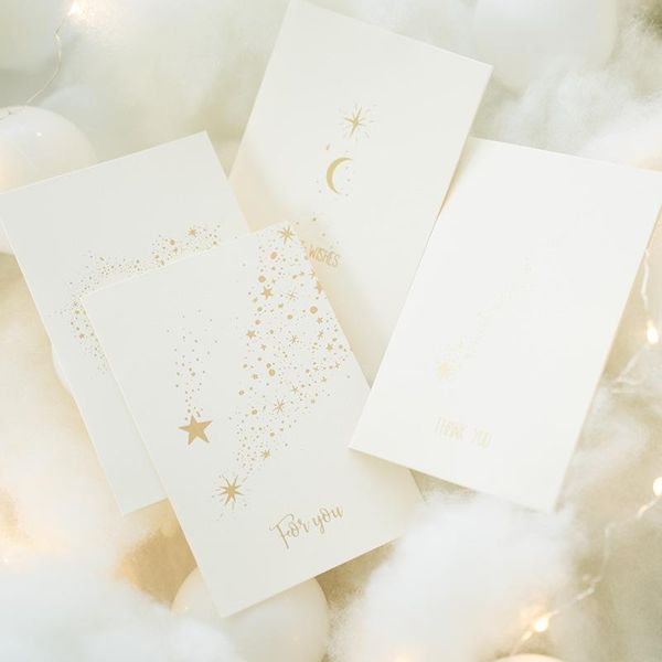 greeting cards 4pcs white gold stamping card with envelop shiny star thank you happy birthday party invitation favor
greeting cards 4pcs white gold stamping card with envelop shiny star thank you happy birthday party invitation favor