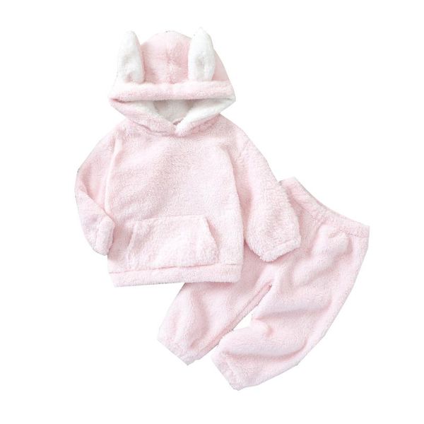 clothing sets girls two-piece plush clothes set pink solid color long sleeve hooded pullover and trousers baby's, White
clothing sets girls two-piece plush clothes set pink solid color long sleeve hooded pullover and trousers baby's, White