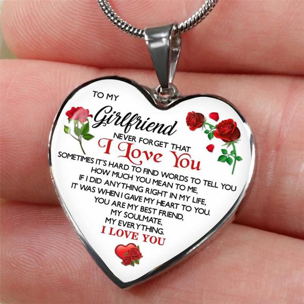 women pendant necklace heart shape with letter i love you boyfriend to girlfriend valentine's day jewelry gift necklaces, Silver
women pendant necklace heart shape with letter i love you boyfriend to girlfriend valentine's day jewelry gift necklaces, Silver