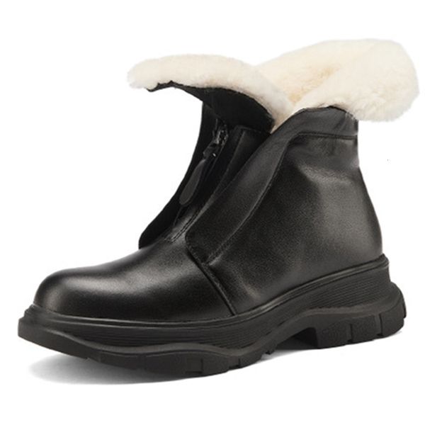 asumer genuine leather er snow toe warm square foot comfortable winter shoes female boots, Black
asumer genuine leather er snow toe warm square foot comfortable winter shoes female boots, Black