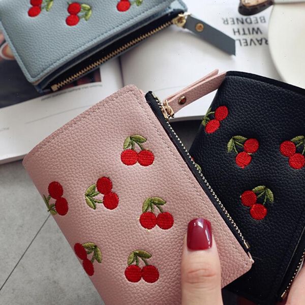 fashion women girls short wallet small pu leather cherry embroidery coin purse card holders lady girl mini money bag, Red;black
fashion women girls short wallet small pu leather cherry embroidery coin purse card holders lady girl mini money bag, Red;black
