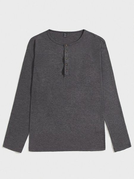 men half button placket tee t2zx#, White;black