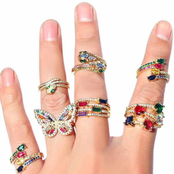 gold rainbow cz snake butterfly rings animal wedding engagement ring femme women for party gift charm zircon ins jewelry cluster, Golden;silver
gold rainbow cz snake butterfly rings animal wedding engagement ring femme women for party gift charm zircon ins jewelry cluster, Golden;silver