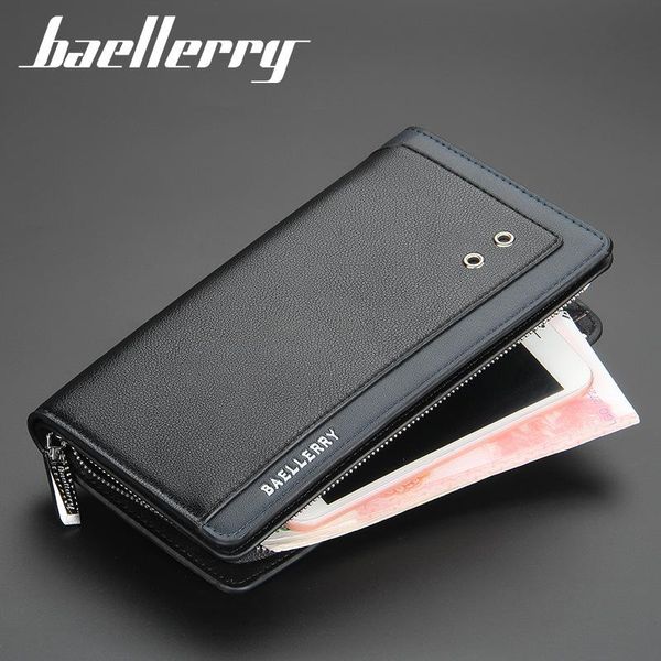 wallets baellerry men's long style clutch wallet card holder male purse zipper brand pu leather for men, Red;black
wallets baellerry men's long style clutch wallet card holder male purse zipper brand pu leather for men, Red;black