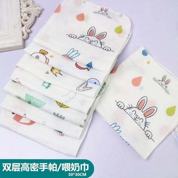 high density 30 * 30cm double layer printed gauze handkerchief face washing breast feeding saliva towel combed cotton, Blue;white
high density 30 * 30cm double layer printed gauze handkerchief face washing breast feeding saliva towel combed cotton, Blue;white