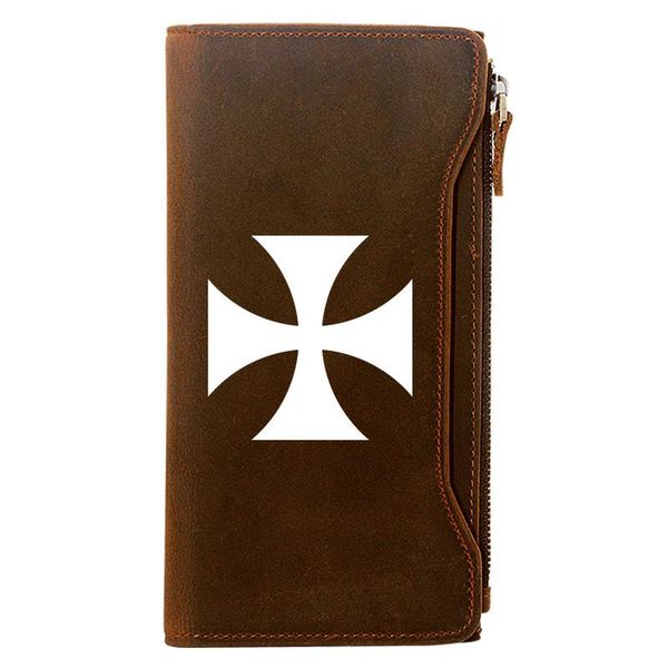 wallets vintage knights templar cross symbol holder package genuine leather zipper wallet men long clutch purse money clip, Red;black
wallets vintage knights templar cross symbol holder package genuine leather zipper wallet men long clutch purse money clip, Red;black