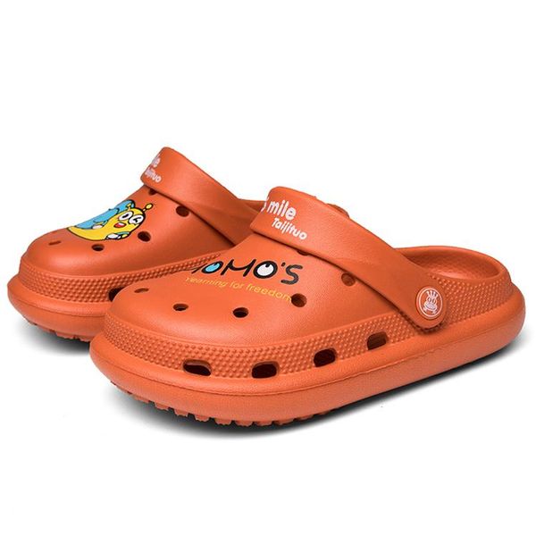cartoon design of children's leisure beach slippers, Black