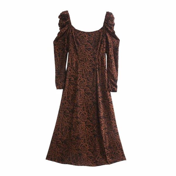 women leopard printed dress long sleeves square-neckline midi fashion chic vestidos femme robe 210420, Black;gray
women leopard printed dress long sleeves square-neckline midi fashion chic vestidos femme robe 210420, Black;gray