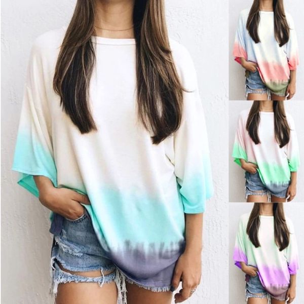 t-shirt womens tees summer gradient loose casual printed o-neck t-shirts short-sleeve female colthing streetwear 210517, White
t-shirt womens tees summer gradient loose casual printed o-neck t-shirts short-sleeve female colthing streetwear 210517, White