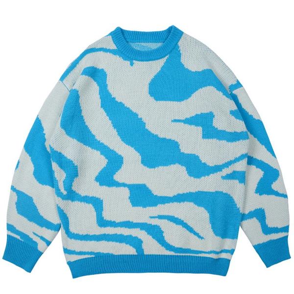 men's sweaters mens harajuku zebra pattern winter oversized couple color block knitwear casual loose retro blue pullover, White;black
men's sweaters mens harajuku zebra pattern winter oversized couple color block knitwear casual loose retro blue pullover, White;black
