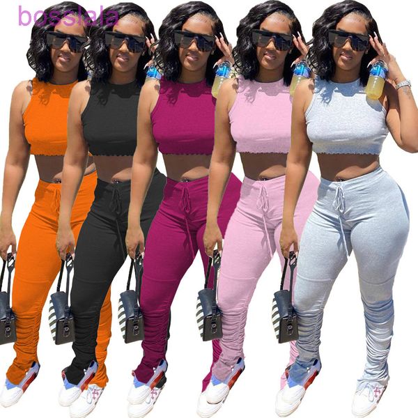 autumn women tracksuits desiger pleated long pants outfits two piece set sleeveless sportswear slim vest shirt sports suits, White
autumn women tracksuits desiger pleated long pants outfits two piece set sleeveless sportswear slim vest shirt sports suits, White
