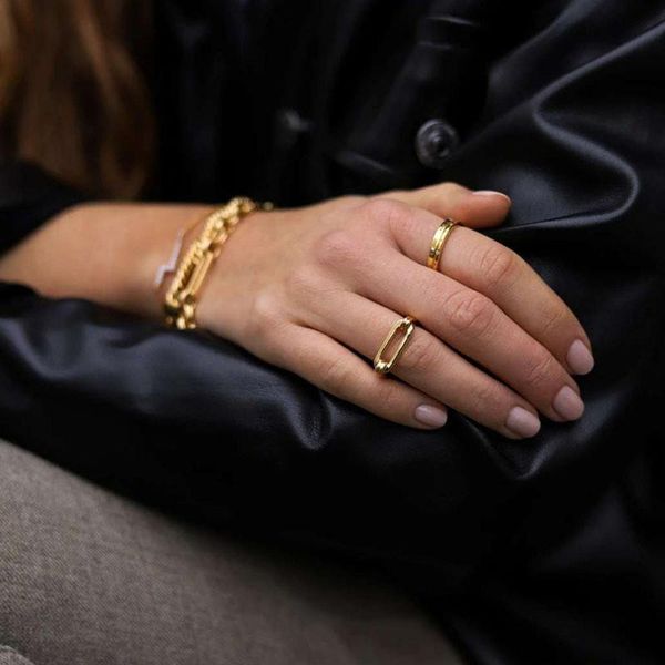cluster rings yikuf88 women ring does not fade titanium steel gold-plated female widened thin joint, Golden;silver
cluster rings yikuf88 women ring does not fade titanium steel gold-plated female widened thin joint, Golden;silver