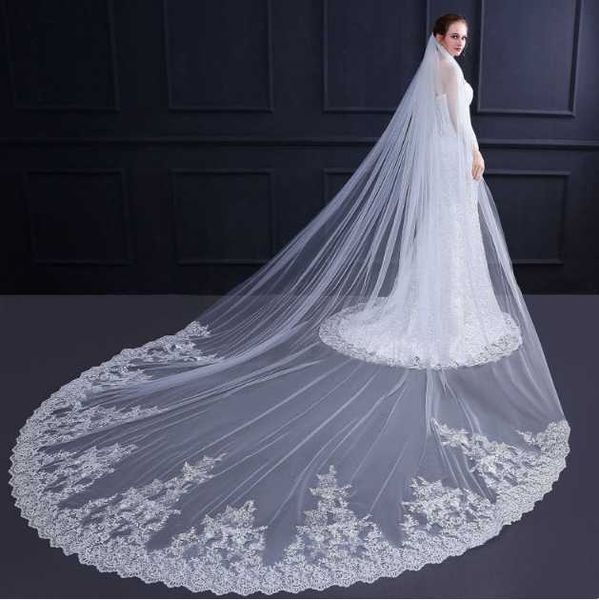 bridal veils 3.5 meters ivory elegant cathedral wedding veil,long lace veil with comb,with edge one tier, Black
bridal veils 3.5 meters ivory elegant cathedral wedding veil,long lace veil with comb,with edge one tier, Black