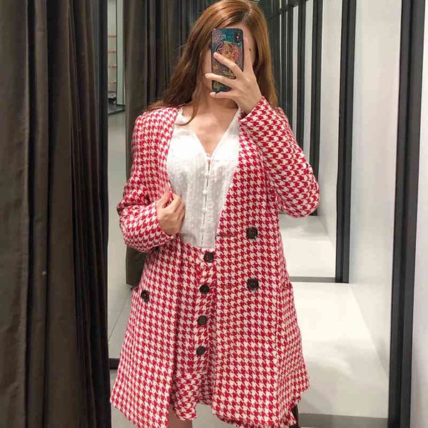 women's jackets women vintage red houndstooth double breasted long za outwear autumn chic hairy sleeve v-neck chaqueta 78il, Black;brown
women's jackets women vintage red houndstooth double breasted long za outwear autumn chic hairy sleeve v-neck chaqueta 78il, Black;brown