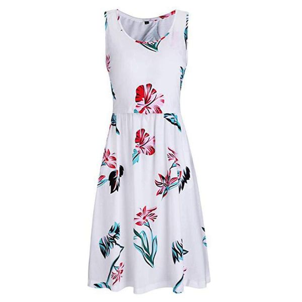 waistline soft and comfortable cotton pregnancy dress sleeveless nursing printed maternity dresses, White
waistline soft and comfortable cotton pregnancy dress sleeveless nursing printed maternity dresses, White