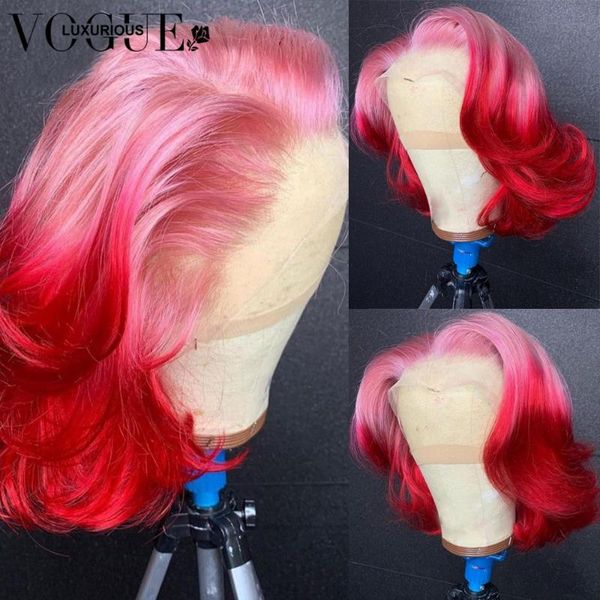 lace wigs pink to red ombre human hair wig with baby 14inch glueless s remy brazilian 13x4 bob front for black women, Black;brown
lace wigs pink to red ombre human hair wig with baby 14inch glueless s remy brazilian 13x4 bob front for black women, Black;brown