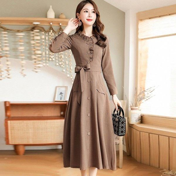 casual dresses 2021 women spring cotton linen long dress female sleeve loose ladies solid color buttons a-line vestidos t459, Black;gray
casual dresses 2021 women spring cotton linen long dress female sleeve loose ladies solid color buttons a-line vestidos t459, Black;gray