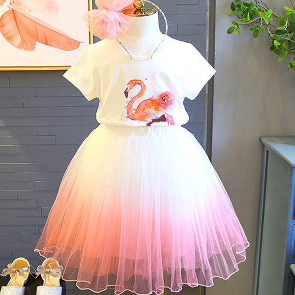 2022 summer girls clothing sets elegant princess party animal t-shirt+gradient gauze skirt 2pcs baby kids children clothes set, White
2022 summer girls clothing sets elegant princess party animal t-shirt+gradient gauze skirt 2pcs baby kids children clothes set, White