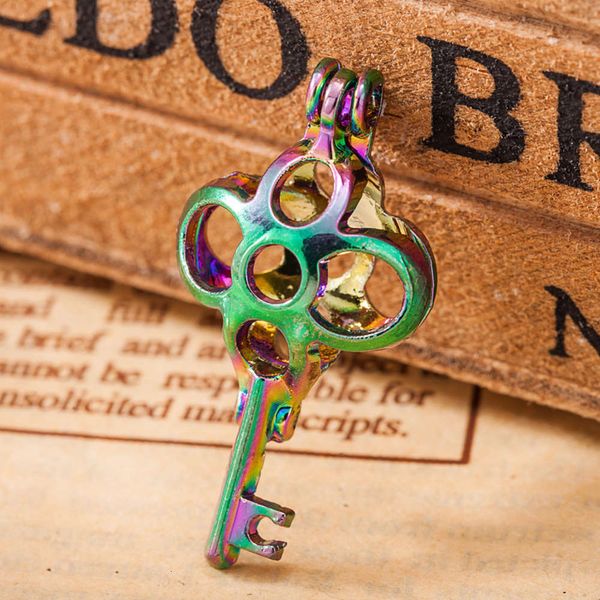 new creative fashion hollowed out clover key essential oil pearl cage necklace pendant, Black
new creative fashion hollowed out clover key essential oil pearl cage necklace pendant, Black
