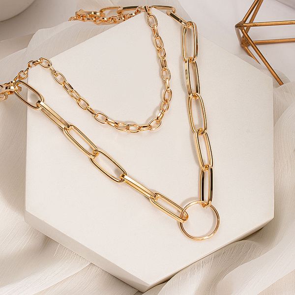 layered chain necklace neck chains for women vintage exaggerated golden necklaces, Golden;silver
layered chain necklace neck chains for women vintage exaggerated golden necklaces, Golden;silver